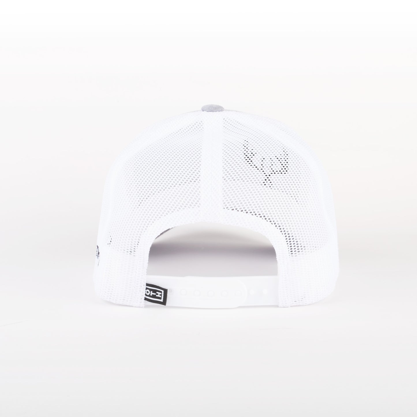 Ash/White Embroidered Crossed Antler Trucker Cap