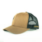 Camel/Black Embroidered Crossed Antlers Trucker Cap