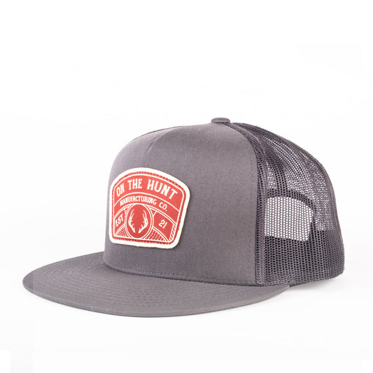 Charcoal/Coal Patch Trucker Cap (Flat Bill)