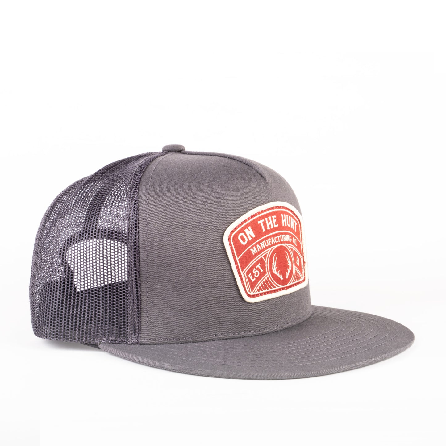 Charcoal/Coal Patch Trucker Cap (Flat Bill)