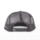 Charcoal/Black Embroidered Open Antler Trucker Cap (Flat Bill)