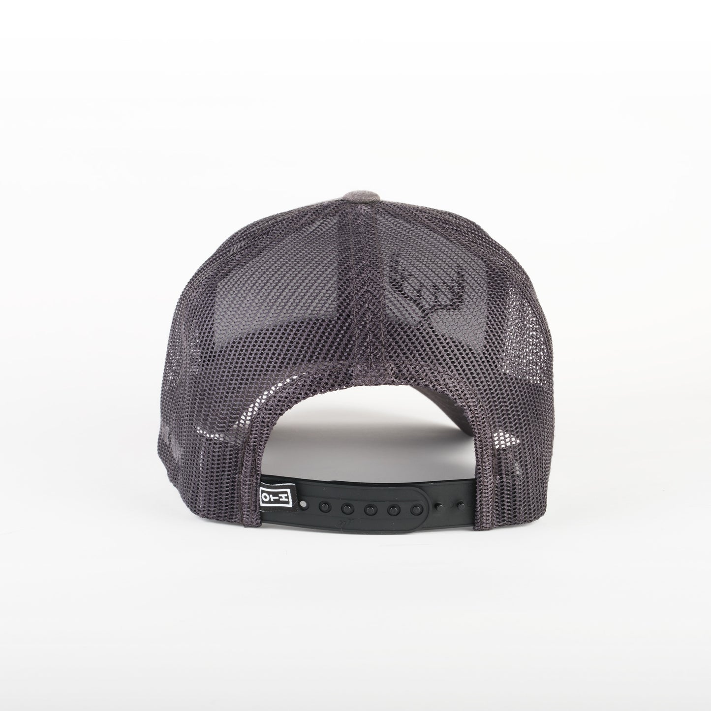 Charcoal/Coal  Embroidered Crossed Antler  Trucker Cap