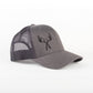 Charcoal/Coal  Embroidered Crossed Antler  Trucker Cap