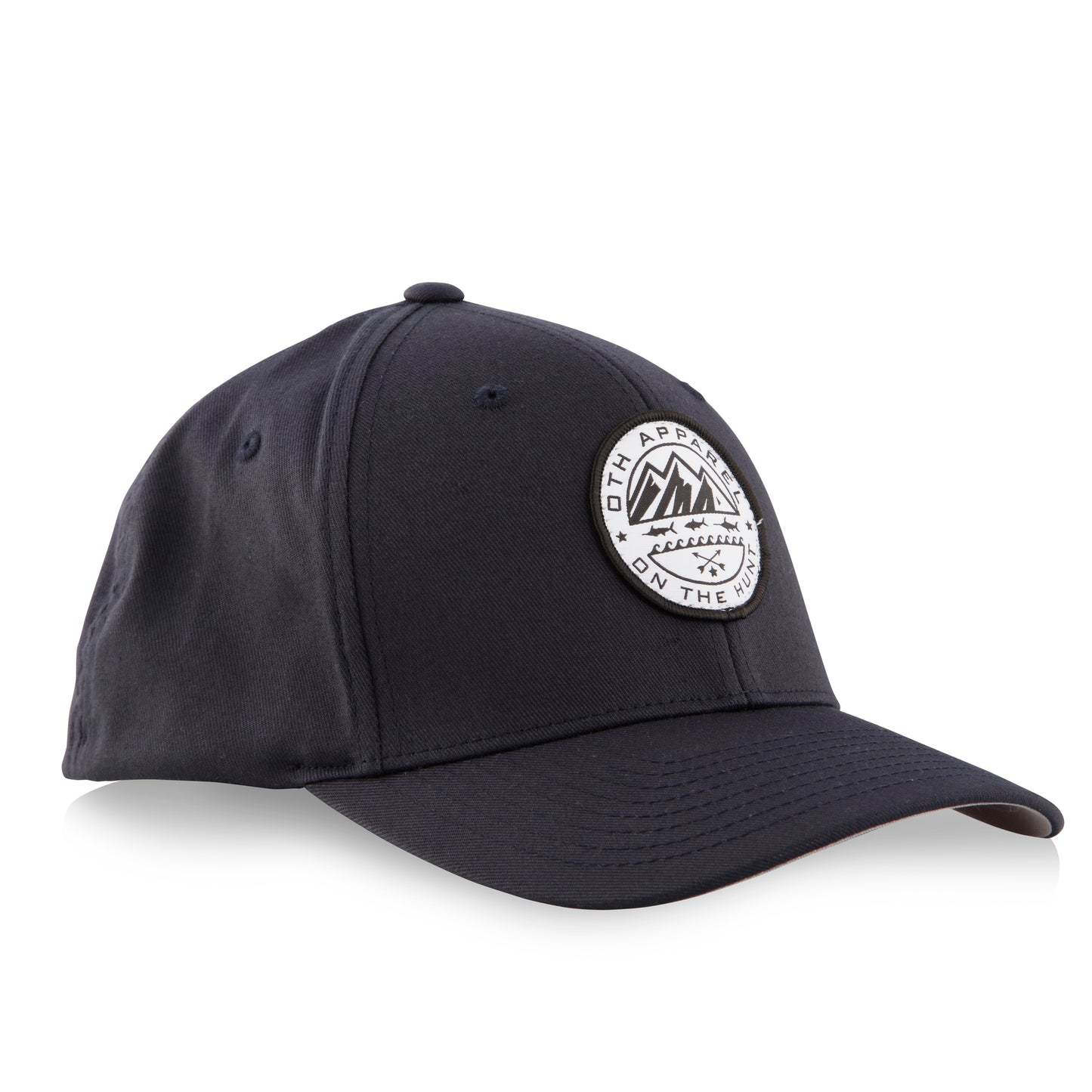 Dark Navy Mountain Badge Flex Fit Cap