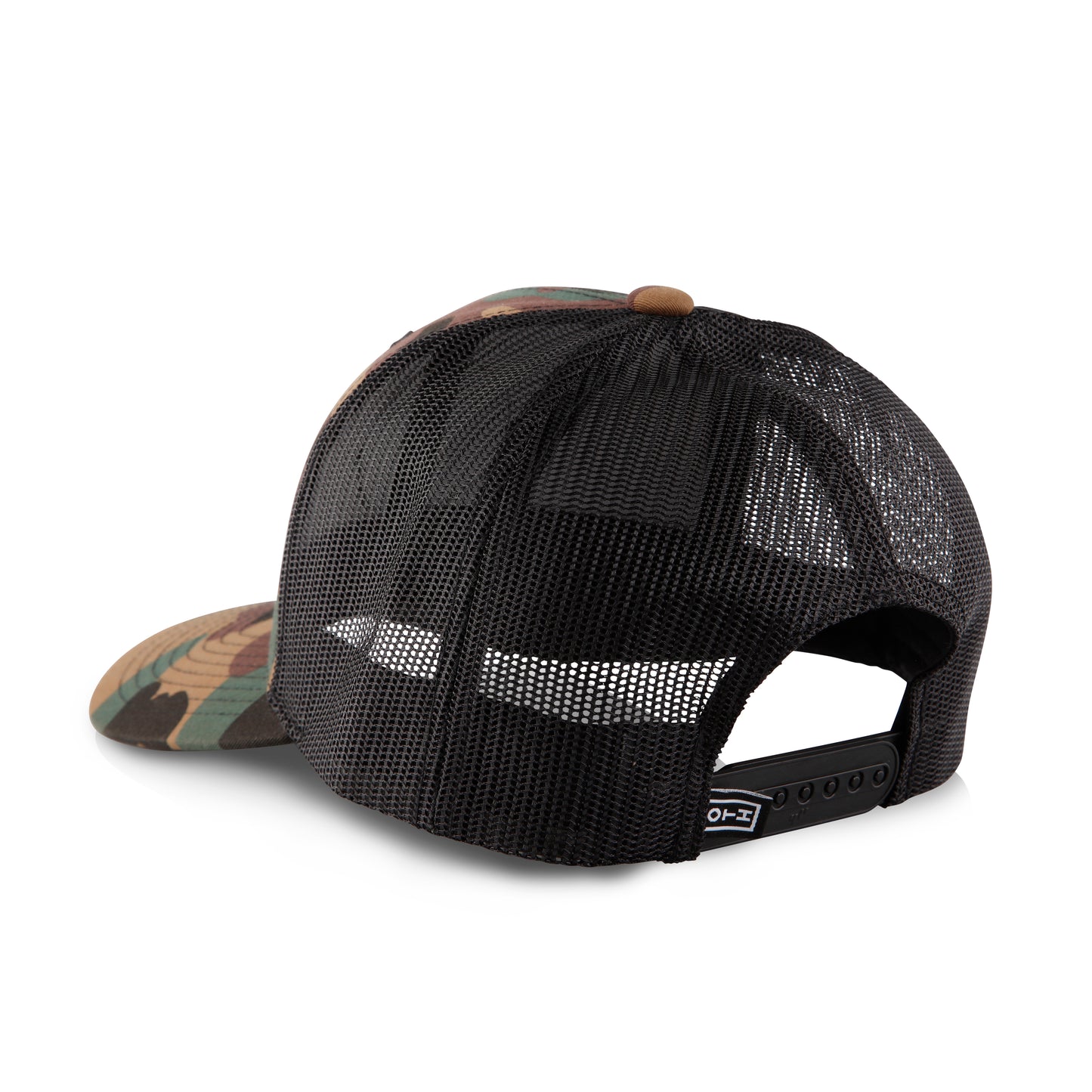 Camo & Mountain Badge Trucker Cap