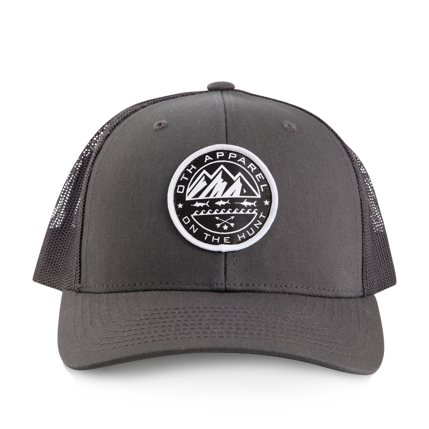 Charcoal Mountain Badge trucker cap