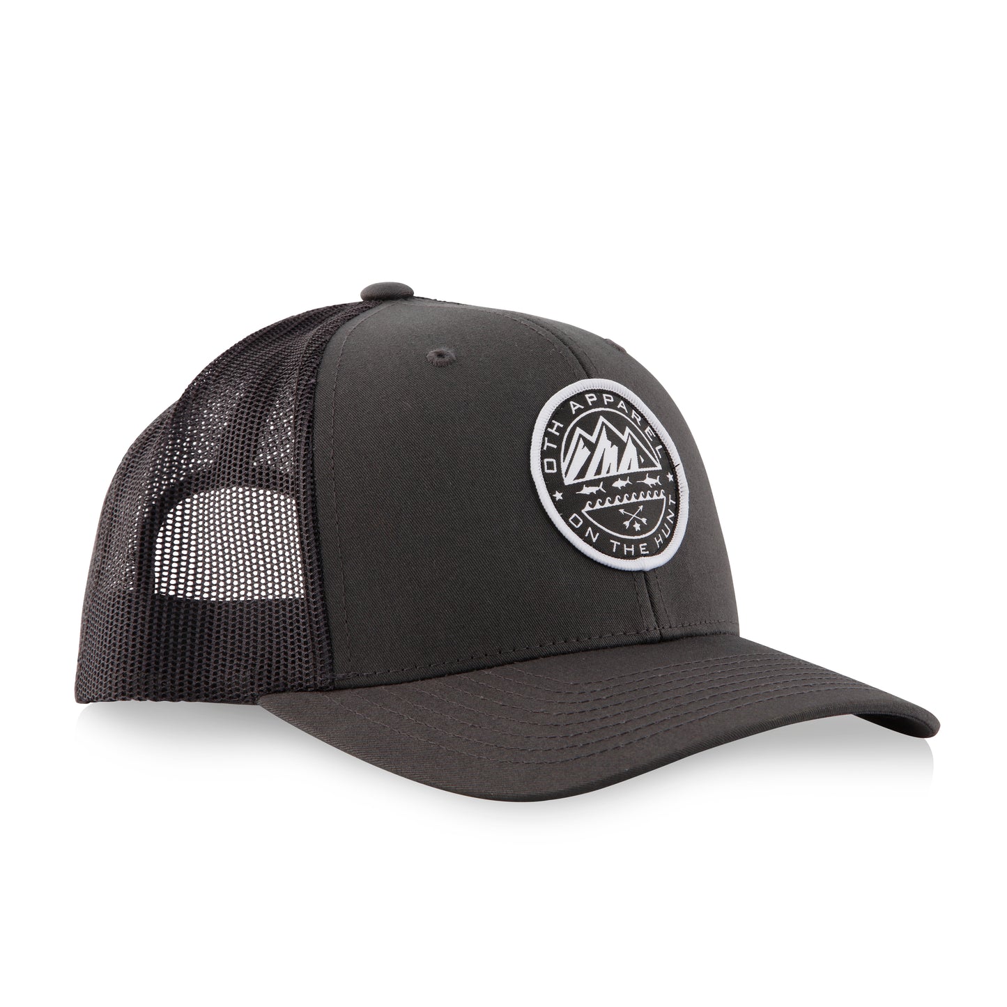 Charcoal Mountain Badge trucker cap