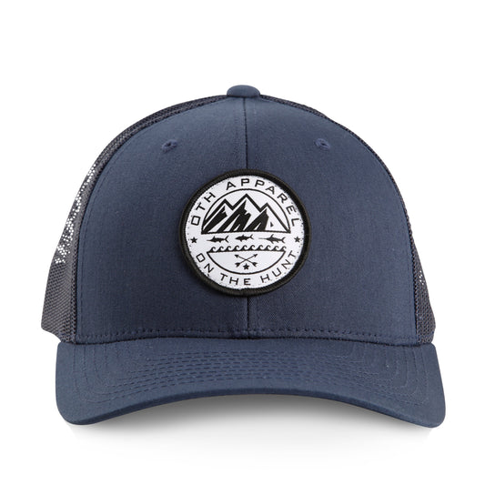 Navy Mountain Badge Trucker Cap